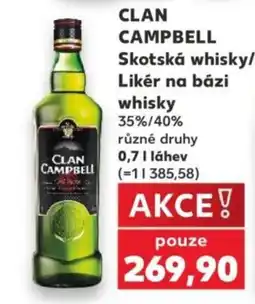 Kaufland Clan Campbell skotská whisky/likér na bázi whisky nabídka