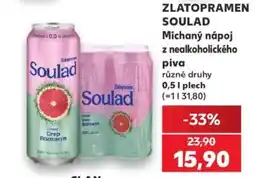 Kaufland Zlatopramen Soulad Míchaný nápoj z nealkoholického piva nabídka