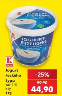Kaufland K-Classic jogurt řeckého typu nabídka