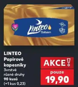 Kaufland Linteo papírové kapesníky nabídka