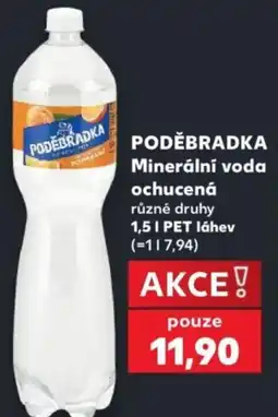 Kaufland Poděbradka Minerální voda ochucená nabídka