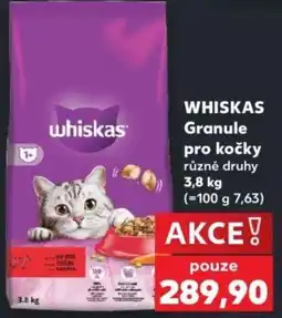 Kaufland Whiskas Granule pro kočky různé druhy nabídka