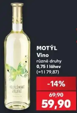 Kaufland Motýl Víno nabídka