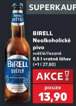 Kaufland Birell nealkoholické pivo světlé/řezané nabídka
