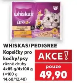 Kaufland Whiskas kapsičky pro kočky/psy nabídka