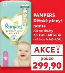 Kaufland Pampers dětské pleny/pants nabídka