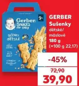 Kaufland Gerber sušenky dětské/máslové nabídka