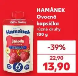 Kaufland Hamánek ovocná kapsička nabídka