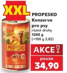 Kaufland Propesko konzerva pro psy různé druhy nabídka
