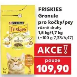 Kaufland Friskies granule pro kočky/psy různé druhy nabídka