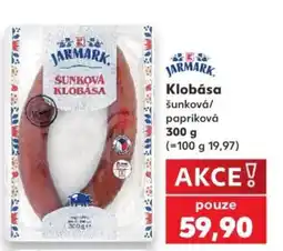 Kaufland Jarmark klobása šunková/papriková nabídka