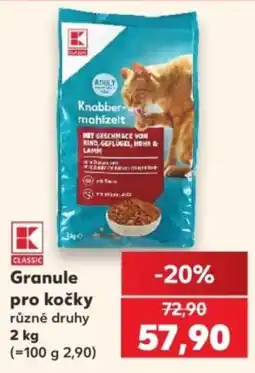 Kaufland K Classic Granule pro kočky různé druhy nabídka