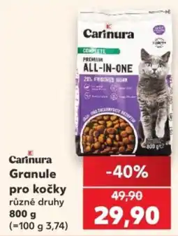 Kaufland Carinura Granule pro kočky různé druhy nabídka