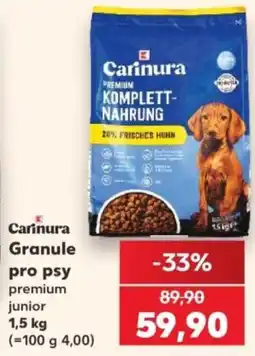 Kaufland Carinura Granule pro psy premium junior nabídka