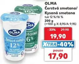 Kaufland Olma čerstvá smetana kysaná smetana nabídka