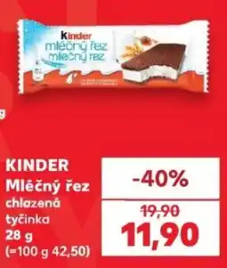 Kaufland Kinder mléčný řez nabídka