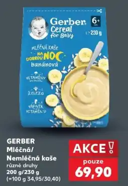 Kaufland Gerber mléčná kaše banánová nabídka