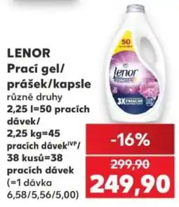 Kaufland Lenor prací gel/prášek/kapsle nabídka