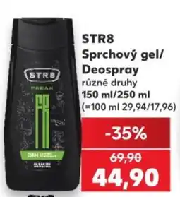 Kaufland Str8 sprchový gel/deospray nabídka