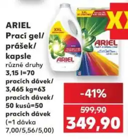 Kaufland Ariel prací gel/prášek/kapsle nabídka