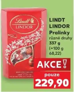 Kaufland Lindt lindor pralinky různé druhy nabídka