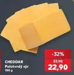 Kaufland Cheddar polotvrdý sýr nabídka