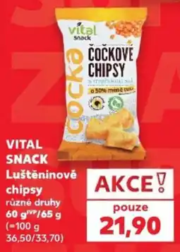 Kaufland Vital snack luštěninové chipsy nabídka