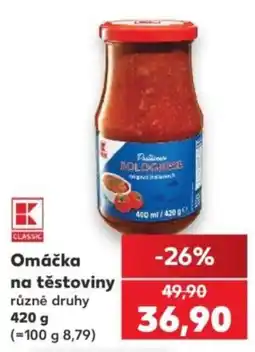 Kaufland K Classic Omáčka na těstoviny nabídka