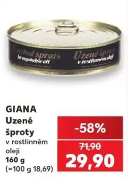 Kaufland Giana uzené šproty v rostlinném oleji nabídka
