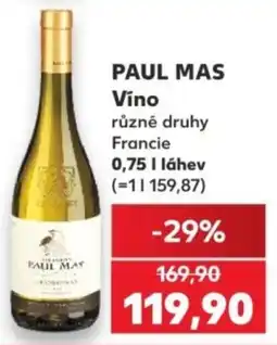 Kaufland Paul Mas Víno různé druhy nabídka