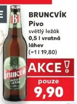 Kaufland Bruncvík Pivo světlý ležák nabídka