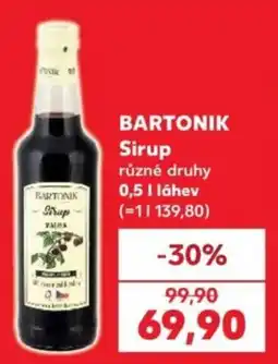 Kaufland Bartonik sirup nabídka