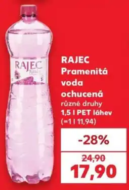 Kaufland Rajec pramenitá voda ochucená nabídka