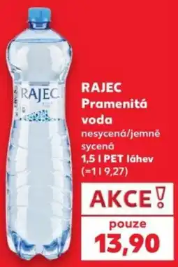 Kaufland Rajec pramenitá voda nabídka