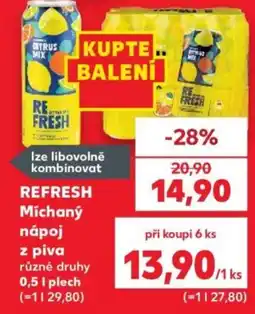 Kaufland Refresh michaný nápoj nabídka
