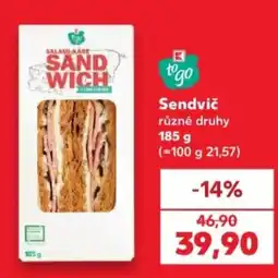 Kaufland K to go sendvič nabídka