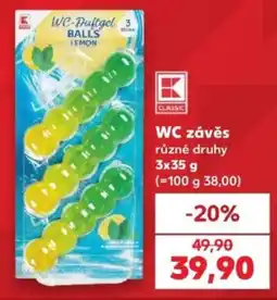 Kaufland K-Classic WC Duftgel Balls Lemon nabídka