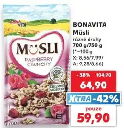 Kaufland Bonavita müsli různé druhy nabídka