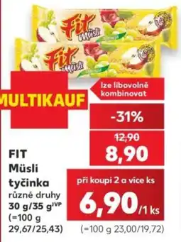 Kaufland Fit Müsli tyčinka nabídka