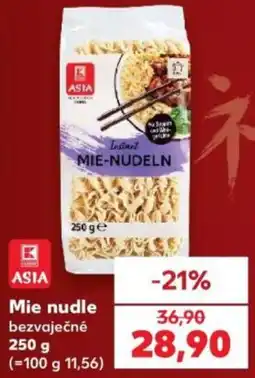 Kaufland Asia mie nudle bezvaječné nabídka