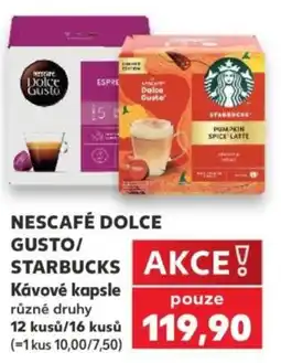 Kaufland Nescafé Dolce Gusto/Starbucks kávové kapsle nabídka