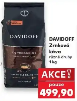 Kaufland Davidoff zrnková káva nabídka