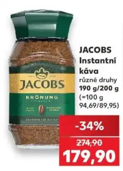 Kaufland Jacobs instantní káva nabídka
