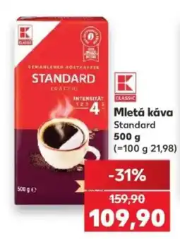 Kaufland K Classic Mletá káva Standard nabídka