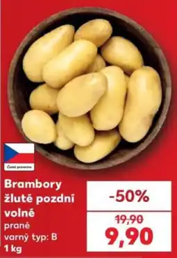 Kaufland Brambory žluté pozdní volné prané varný typ: B nabídka