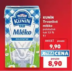 Kaufland Kunín trvanlivé mléko polotučné nabídka