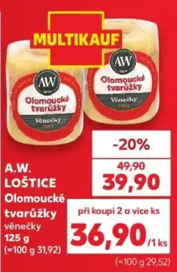 Kaufland A.W. Loštice Olomoucké tvarůžky věnečky nabídka