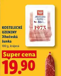 Lidl KOSTELECKÉ UZENINY Jihočeská šunka nabídka