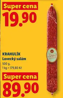 Lidl KRAHULÍK Lovecký salám nabídka