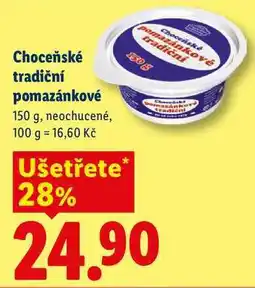Lidl Choceňské tradiční pomazánkové nabídka